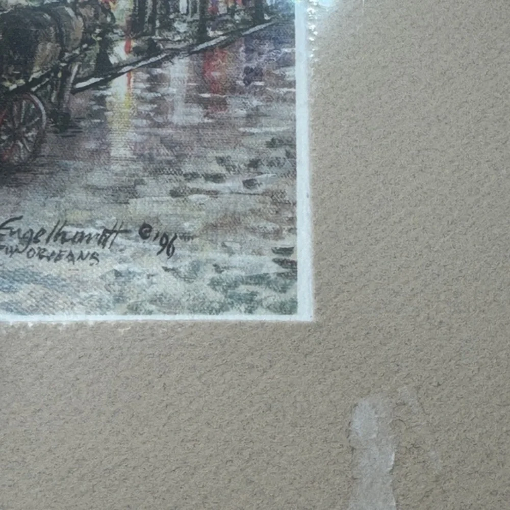 New Orleans French Quarter Print KNUT ENGELHARDT 1996 Watercolor Paper St.Peter - Picture 7 of 8
